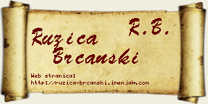 Ružica Brcanski vizit kartica